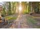 A spacious backyard basks in sunlight, fringed by lush, mature trees offering a serene, private outdoor setting at 1893 Windsor Sw Dr, Atlanta, GA 30311