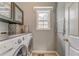 Functional laundry room with modern washer and dryer at 119 Creekside Vw, Hiram, GA 30141