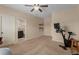 Exercise room featuring a stationary bike and an adjoining bathroom area at 2564 Lulworth Ne Ln, Marietta, GA 30062