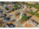 Aerial shot of neighborhood highlighting a mix of homes and winding streets at 1019 Walnut Creek Dr, Woodstock, GA 30188