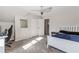 Bedroom features vaulted ceilings and a large bed at 1019 Walnut Creek Dr, Woodstock, GA 30188
