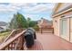 Spacious back deck with wooden railing, perfect for outdoor grilling and entertainment at 103 Gold Springs Ct, Canton, GA 30114