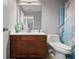 Bathroom with wood cabinet and drawers under a large mirror at 21 Samuel Nw Way, Cartersville, GA 30121