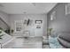 Bright living room with sleek floors, a modern staircase, and stylish contemporary decor at 21 Samuel Nw Way, Cartersville, GA 30121