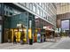Modern building entrance with glass facade and exterior lighting for a welcoming and professional atmosphere at 31 Lafayette Ne Dr, Atlanta, GA 30309