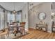 Cozy dining room with wood table and chairs and bay window for natural light at 313 Ridge Hill Cir, Canton, GA 30115