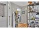 Charming hallway with hardwood floors and built-in shelving filled with books and toys at 313 Ridge Hill Cir, Canton, GA 30115