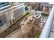 Overhead view of an outdoor courtyard and dining area at 855 Peachtree Ne St # 1508, Atlanta, GA 30308
