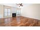 Living room showcasing hardwood floors, fireplace, and neutral paint at 195 Finchley Dr, Roswell, GA 30076