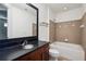 Functional bathroom featuring classic fixtures, vanity and backsplash tile at 747 Ralph Mcgill Ne Blvd # 337, Atlanta, GA 30312