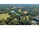 Panoramic aerial view of the park, pond and ballfields at 1130 Piedmont Ne Ave # 907, Atlanta, GA 30309