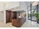 Reception room showcasing wood reception desk, recessed lighting, and marble floors at 1130 Piedmont Ne Ave # 907, Atlanta, GA 30309