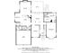 Detailed floor plan showcasing the layout of kitchen, living room, primary bedroom, and garage at 1354 Larson Sw Ct, Marietta, GA 30064
