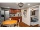 Kitchenette with updated stainless steel appliances and counter space at 1354 Larson Sw Ct, Marietta, GA 30064