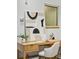 Bright modern home office with stylish desk, chair, and contemporary abstract art piece at 1661 La France Ne St # 102, Atlanta, GA 30307