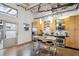 Bright kitchen with stainless steel appliances and industrial ceiling at 1661 La France Ne St # 102, Atlanta, GA 30307