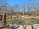 Backyard landscape, including a river and surrounding trees at 612 Kristen Ct, Mcdonough, GA 30252