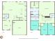 First and second-floor plans display a home with a living room, kitchen, bedrooms, and bathrooms at 133 Prominence Ct, Canton, GA 30114
