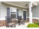Inviting front porch features rocking chairs, stone accents, and a charming entrance at 133 Prominence Ct, Canton, GA 30114