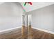 Bedroom with gray walls and access to closet at 525 James Lee Dr, Suwanee, GA 30024