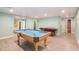 Finished basement area with a pool table and games at 161 Dorys Way, Dallas, GA 30157