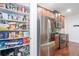 Walk-in pantry, perfect for storage, conveniently located off the kitchen with stainless steel appliances at 161 Dorys Way, Dallas, GA 30157