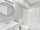 Well-lit bathroom with a modern sink and vanity, plus a shower-tub combo at 2390 Lawrenceville Hwy # K, Decatur, GA 30033