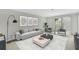 Contemporary living room with stylish furnishings, neutral colors, and a cozy atmosphere at 2390 Lawrenceville Hwy # K, Decatur, GA 30033