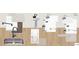 Bathroom fixtures and door samples on a light brown wooden floor at 125 Priestwood Ln, Acworth, GA 30102