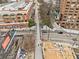 A high shot featuring the community streets and surrounding commercial area with a bridge at 1286 Calhoun Sw Ter, Atlanta, GA 30314