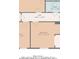 Floor plan showing bedrooms, bathroom and hall with dimensions at 980 Pine Grove Pointe Dr, Roswell, GA 30075