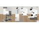 Bathroom material palette with hardware, sink, countertops, door and flooring options on display at 105 Priestwood Ln, Acworth, GA 30102