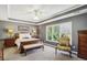 Serene bedroom with trey ceiling, neutral tones, and a large window for natural light at 173 Northshore Xing, Dallas, GA 30157