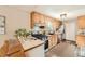 Updated kitchen featuring stainless steel appliances, wooden cabinets, and stylish countertops at 4953 Apple Valley Rd, Douglasville, GA 30135