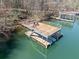 Private dock with multiple levels and seating area, perfect for relaxing by the water at 3795 Duckcove Way, Cumming, GA 30041