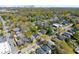 Neighborhood aerial view showcasing tree-lined streets and homes with the city skyline in the distance at 857 Dill Sw Ave, Atlanta, GA 30310
