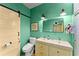 Charming bathroom featuring a double sink vanity and stylish lighting fixtures at 857 Dill Sw Ave, Atlanta, GA 30310