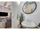 Bathroom featuring a pedestal sink and stylish decor at 1791 Harper Nw St # H, Atlanta, GA 30318