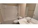 Bathroom with tub, shower, toilet, and vanity with mirror at 4440 Cedar Bridge Walk, Suwanee, GA 30024
