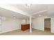 Finished basement featuring a brick bar, recessed lighting, and ample space for entertaining at 2480 Miriam Ln, Decatur, GA 30032