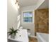 Bathroom featuring a large basin sink, and shower and tub combo at 2480 Miriam Ln, Decatur, GA 30032