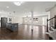 Bright and modern kitchen with island seating, stainless steel appliances, and open-concept floorplan at 3376 Irish Ln, Decatur, GA 30032