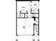 Floor plan includes two-car garage, bedroom, bathroom, covered patio, storage, and stairs at 653 Summit Hill Way, Cumming, GA 30040