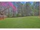 Well-maintained backyard with lush green grass and mature trees at 1045 Forest Path, Stone Mountain, GA 30088