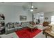 Spacious living room with vaulted ceilings and an open-concept design at 1258 Rocky Branch Trl, Lawrenceville, GA 30043