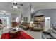 Spacious living room with vaulted ceilings and an open-concept design at 1258 Rocky Branch Trl, Lawrenceville, GA 30043