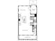 Floorplan features a kitchen, dining room, Gathering room, and covered porch at 655 Summit Hill Way, Cumming, GA 30040