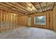 Unfinished basement featuring framed walls and a concrete floor at 3945 Hamilton Cove Ct, Cumming, GA 30028