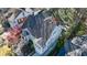 Aerial view of home, highlighted by beautiful roof and backyard patio at 1287 University Ne Dr, Atlanta, GA 30306