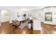 Bright open layout connecting the living room and modern kitchen at 1287 University Ne Dr, Atlanta, GA 30306